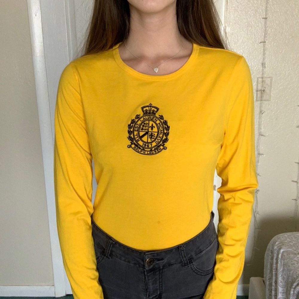 Yellow Ralph Lauren Crown Tee